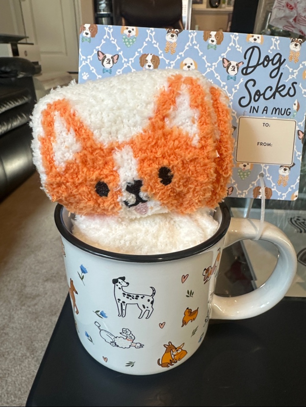NWT - Dog Socks in an adorable dog mug.